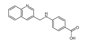 4-(quinolin-3-ylmethyl-amino)-benzoic acid结构式