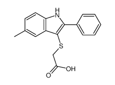 2-[(5-methyl-2-phenyl-1H-indol-3-yl)sulfanyl]acetic acid结构式