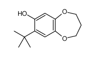 8-tert-butyl-3,4-dihydro-2H-1,5-benzodioxepin-7-ol结构式