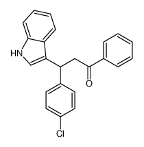 3-(4-chlorophenyl)-3-(1H-indol-3-yl)-1-phenylpropan-1-one结构式