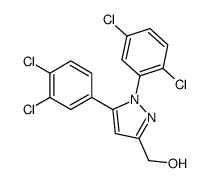 [1-(2,5-dichlorophenyl)-5-(3,4-dichlorophenyl)pyrazol-3-yl]methanol结构式