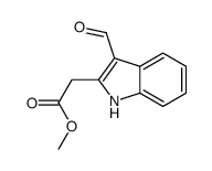 methyl 2-(3-formyl-1H-indol-2-yl)acetate Structure