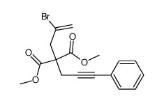 dimethyl 2-(2'-bromoallyl)-2-(3''-phenyl-2''-propynyl)malonate Structure