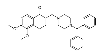 2-(4-benzhydryl-piperazin-1-ylmethyl)-5,6-dimethoxy-3,4-dihydro-2H-naphthalen-1-one结构式