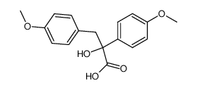 2-hydroxy-2,3-bis-(4-methoxy-phenyl)-propionic acid结构式