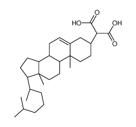 2-[(3S,8S,9S,10R,13R,14S,17R)-10,13-dimethyl-17-[(2R)-6-methylheptan-2-yl]-2,3,4,7,8,9,11,12,14,15,16,17-dodecahydro-1H-cyclopenta[a]phenanthren-3-yl]propanedioic acid结构式