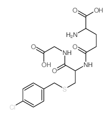 2-amino-4-[[1-(carboxymethylcarbamoyl)-2-[(4-chlorophenyl)methylsulfanyl]ethyl]carbamoyl]butanoic acid结构式