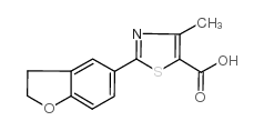2-(2,3-二氢-1-苯并呋喃-5-基)-4-甲基-1,3-噻唑-5-羧酸结构式