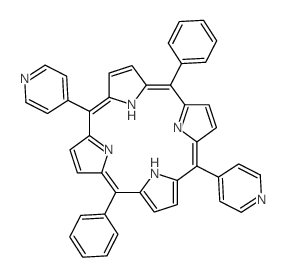 5,15-二(4-吡啶基)-10,20-二苯基卟啉结构式