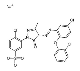 sodium,4-chloro-3-[4-[[5-chloro-2-(2-chlorophenoxy)phenyl]diazenyl]-3-methyl-5-oxo-4H-pyrazol-1-yl]benzenesulfonate Structure