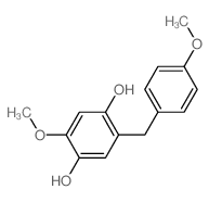 2-methoxy-5-[(4-methoxyphenyl)methyl]benzene-1,4-diol结构式