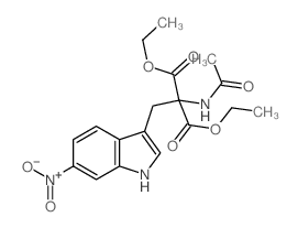 diethyl 2-acetamido-2-[(6-nitro-1H-indol-3-yl)methyl]propanedioate结构式