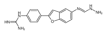 N-amino-N'-[2-[4-(diaminomethylideneamino)phenyl]-1-benzofuran-5-yl]methanimidamide结构式