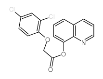 Acetic acid,2-(2,4-dichlorophenoxy)-, 8-quinolinyl ester Structure