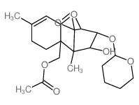 12,13-epoxy-4β-hydroxy-3α-<(tetrahydro-2H-pyranyl)oxy>trichothec-9-en-15-yl acetate结构式