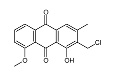 2-Chlormethyl-1-hydroxy-8-methoxy-3-methyl-9,10-anthrachinon结构式