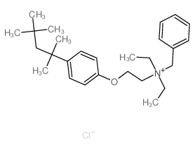 Benzenemethanaminium,N,N-diethyl-N-[2-[4-(1,1,3,3-tetramethylbutyl)phenoxy]ethyl]-, chloride (1:1) Structure