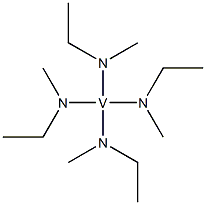 Tetrakis(ethylmethylamino)vanadium(IV) Structure