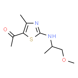 Ethanone, 1-[2-[(2-methoxy-1-methylethyl)amino]-4-methyl-5-thiazolyl]- (9CI) Structure