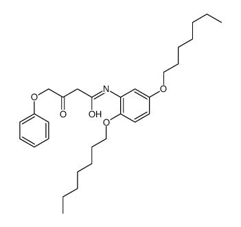 N-(2,5-diheptoxyphenyl)-3-oxo-4-phenoxybutanamide Structure
