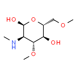 Glucopyranose, 2-deoxy-3,6-di-O-methyl-2-(methylamino)-, alpha-D- (8CI)结构式