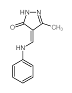 3H-Pyrazol-3-one,2,4-dihydro-5-methyl-4-[(phenylamino)methylene]- Structure