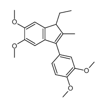 1-ethyl-3-(3,4-dimethoxy-phenyl)-5,6-dimethoxy-2-methyl-indene结构式