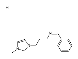 N-[3-(1-methyl-1,2-dihydroimidazol-1-ium-3-yl)propyl]-1-phenylmethanimine,iodide结构式