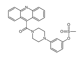[3-[4-(acridine-9-carbonyl)piperazin-1-yl]phenyl] methanesulfonate结构式