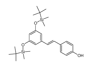 (E)-1-(3,5-bis-{[tert-butyl(dimethyl)silyl]oxy}phenyl)-2-(4-hydroxyphenyl)ethene结构式