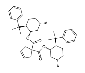 bis((1S,2R,5S)-5-methyl-2-(2-phenylpropan-2-yl)cyclohexyl) cyclopent-3-ene-1,1-dicarboxylate Structure