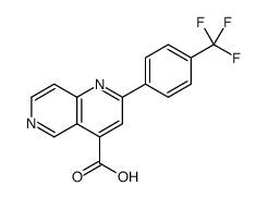 1,6-Naphthyridine-4-carboxylic acid, 2-[4-(trifluoromethyl)phenyl]结构式