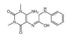 (5CI)-6-氨基-5-(2-苯胺乙酰氨基)-1,3-二甲基-尿嘧啶结构式
