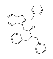 2-benzyl-3-phenyl-propionic acid-(2-benzyl-inden-3-yl ester)结构式