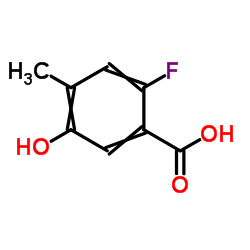 2-氟-5-羟基-4-甲基苯甲酸结构式