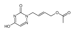 4-(3,5-dioxo-1,2,4-triazin-2-yl)but-2-enyl acetate结构式