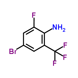 2-氨基-5-溴-3-氟三氟甲苯结构式