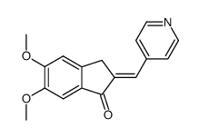 (E)-5,6-dimethoxy-2-(pyridin-4-ylmethylene)-2,3-dihydro-1H-inden-1-one Structure
