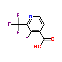 2-三氟甲基-3-氟异烟酸结构式