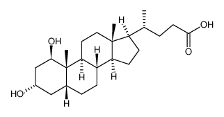 (1β,3α,5β)-1,3-Dihydroxy-cholan-24-oic Acid Structure