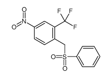 1-(benzenesulfonylmethyl)-4-nitro-2-(trifluoromethyl)benzene结构式