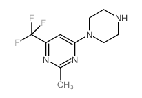2-甲基-4-哌嗪-1-基-6-(三氟甲基)嘧啶结构式