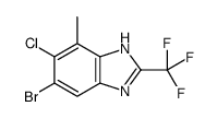 6-bromo-5-chloro-4-methyl-2-(trifluoromethyl)-1H-benzimidazole Structure