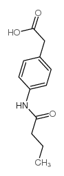 [4-(丁酰氨基)苯基]乙酸结构式