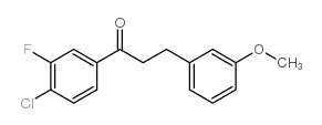 4'-CHLORO-3'-FLUORO-3-(3-METHOXYPHENYL)PROPIOPHENONE结构式