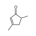 3,5-dimethylcyclopent-2-en-1-one结构式
