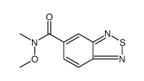 N-甲氧基-N-甲基-2,1,3-苯并噻二唑-5-酰胺结构式