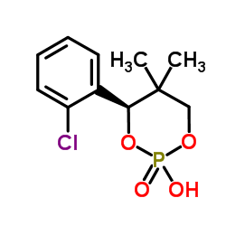 (4R)-4-(2-Chlorophenyl)-2-hydroxy-5, 5-dimethyl-1, 3, 2-dioxaphosphinane 2-oxide Structure