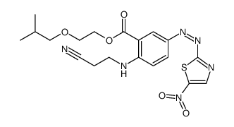 2-异丁氧基乙基-2-(2-氰乙氨基)-5-(5-硝基-1,3-噻唑-2-基偶氮)苯甲酸酯结构式
