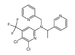 N-(1-(3-PYRIDYL)ETHYL)-N-(2-PYRIDYLMETHYL)-5,6-DICHLORO-4-TRIFLUOROMETHYL-2-PYRIDYLAMINE结构式